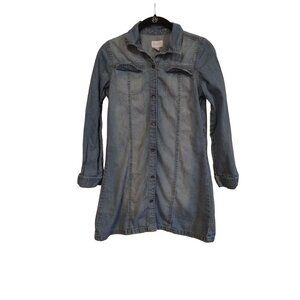 Children's place‎ light was denim button down dress